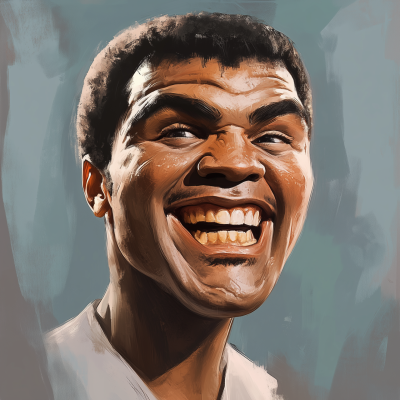 Funny Portrait of Mohammed Ali