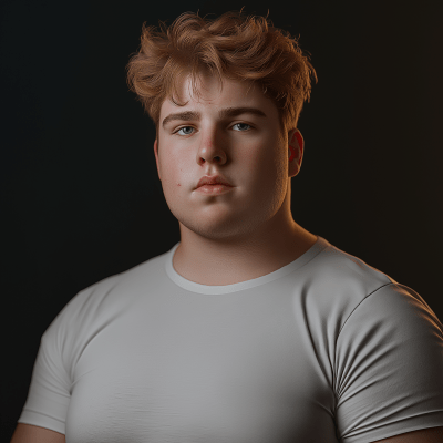 Realistic Portrait of a Young Man