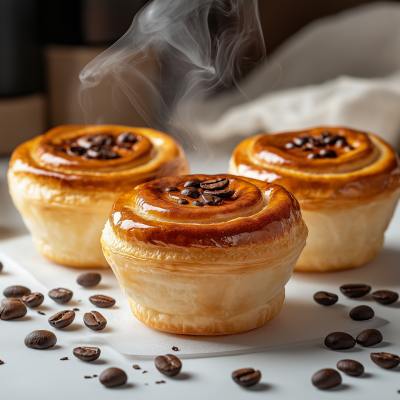 Puff Pastry Cups with Coffee