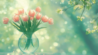 Delicate Pink Tulips