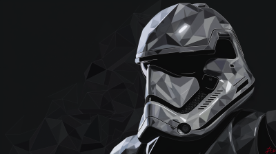 Polygon Stormtrooper Portrait