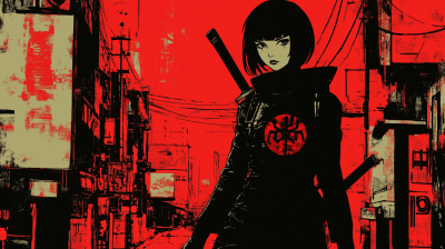 Cyberpunk Ninja Girl