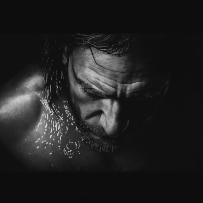 Older Man Looking Down