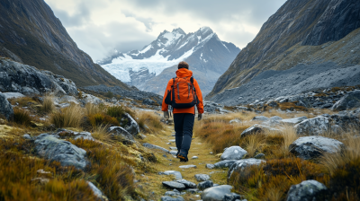 Pioneer Traveller in Mountain Pass