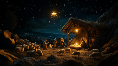 Nativity Landscape Scene