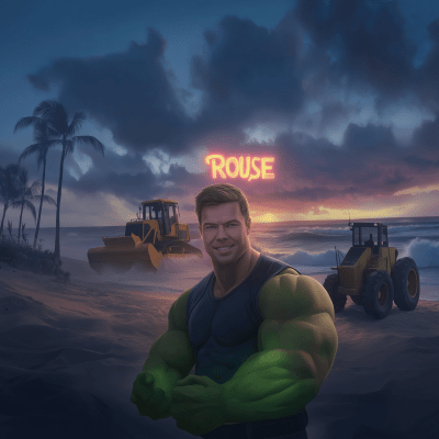 Hulk on Hawaii Beach