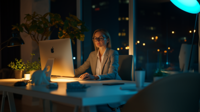 Focused Woman at Work