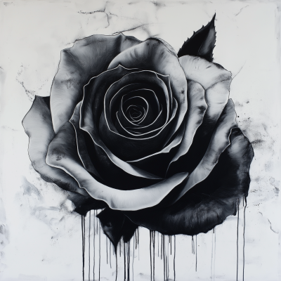 Black and White Rose