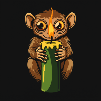 Tarsier and Trading Candle Logo