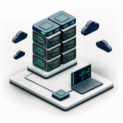 Isometric 3D Data Center Icon