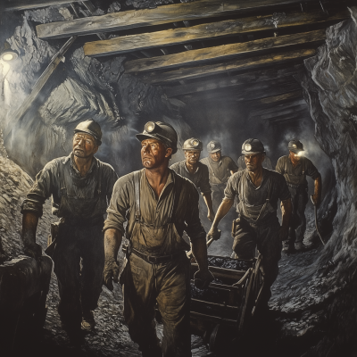 1950s Coal Mining Scene