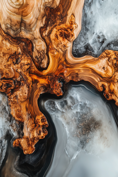 Epoxy Resin Burl Wood Texture