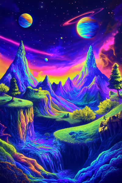 Psychedelic Fantasy Landscape