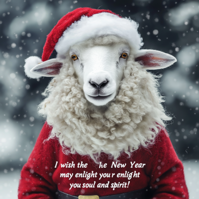 Christmas Sheep Santa