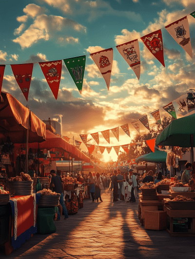 Mexican Food Festival at Sunset