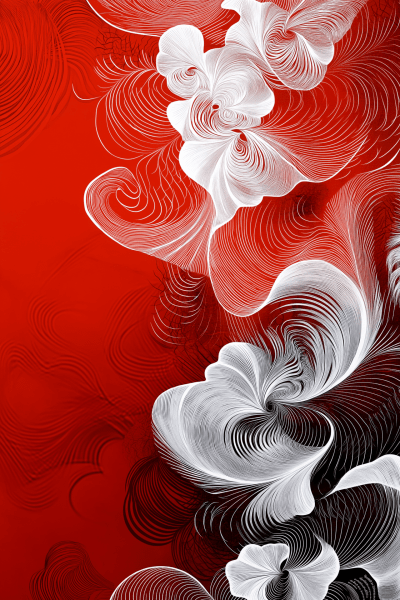 Geometric Red Playing Card