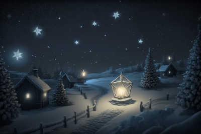 Christmas Night Landscape