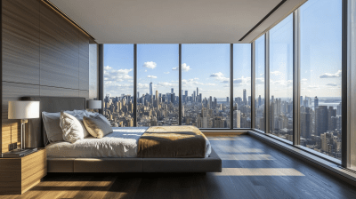 Premium Bedroom with Skyline View