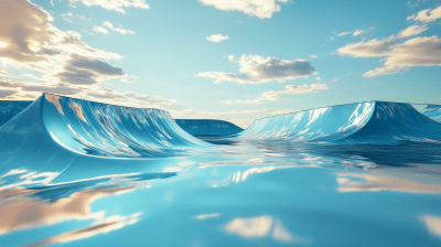 Iridescent Skatepark Landscape