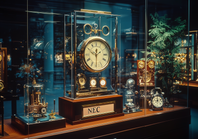 Vintage Black Forest Clock Display