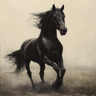 Majestic Black Horse