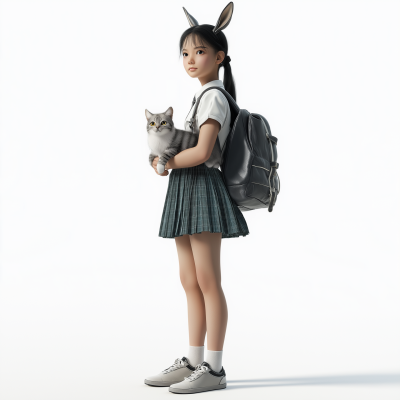 Girl with Rabbit Head