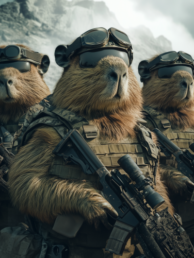 Capybara Delta Force