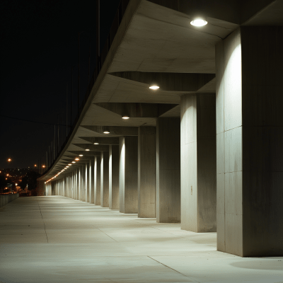 Angular Night Rail Bridge