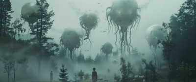 Giant Forest with Ghosts and Spiders