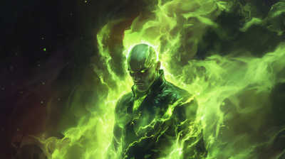 Electric Green Supervillain