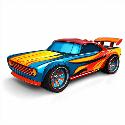 Colorful Cartoon Car