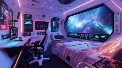Futuristic Spaceship Bedroom