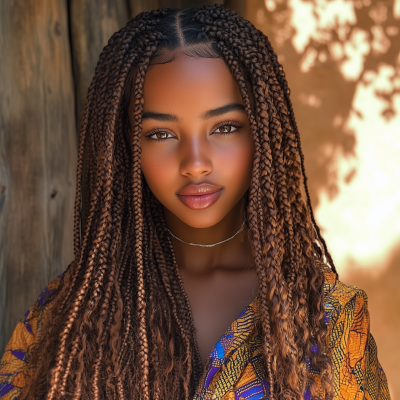 Young Fulani Woman with Braids