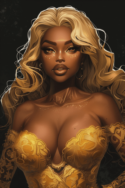 Elegant Nigerian Model Illustration