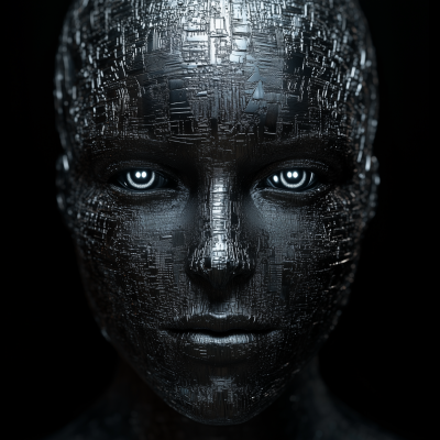 Haunting Robot Face