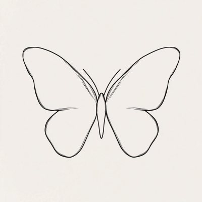 Minimal Butterfly Outline