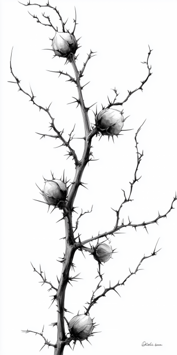 Thorny Plant Illustration
