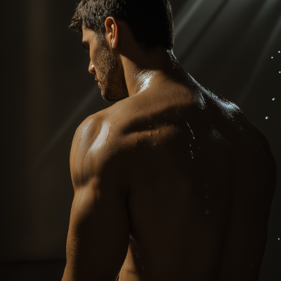 Close-Up of Sweat After Workout