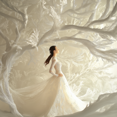 Woman Under the Silver Tree