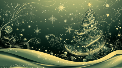 Abstract Christmas Tree Background