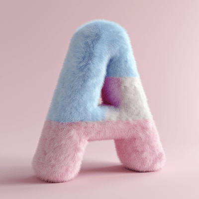 Fluffy Pastel Letters