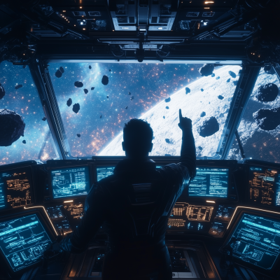 Starship Captain in Action