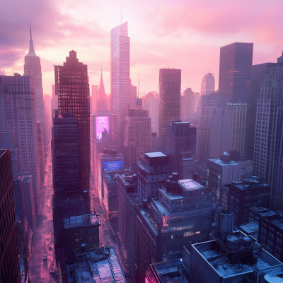 High Angle View of New York City