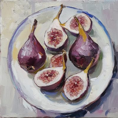 Impressionist Still Life of Figs