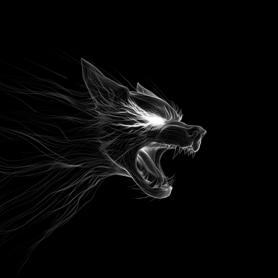 Angry Hellhound Wireframe