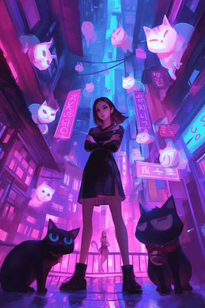 Fierce Elegance in Neon