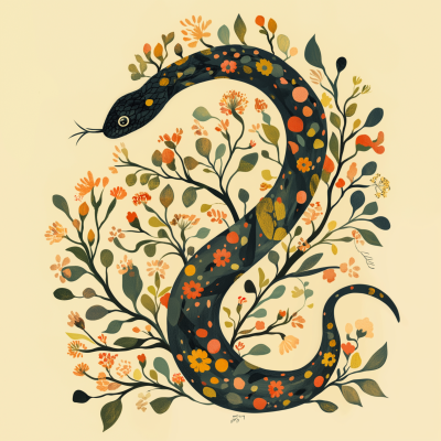 Stylised Graphic Snake