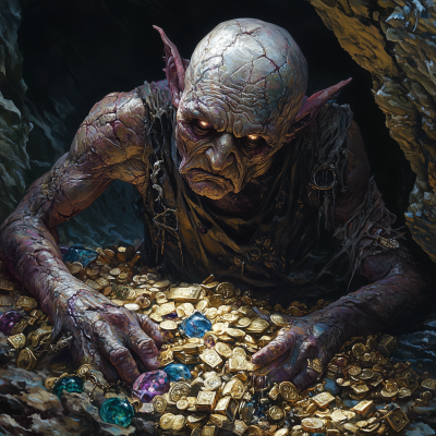 Cursed Drow Over Treasure