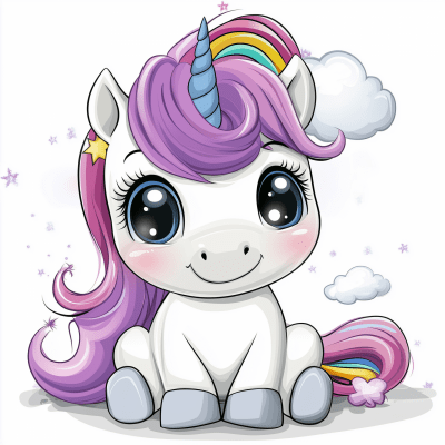 Cute Cartoon Unicorn