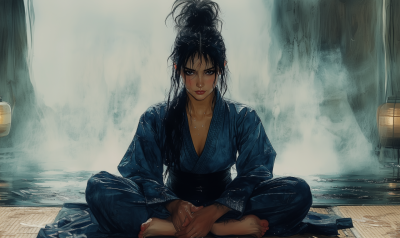 Resting Martial Arts Fighter